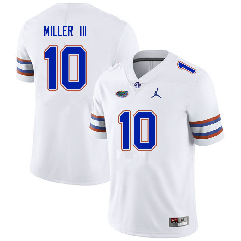 Men #10 Jack Miller III Florida Gators College Football Jerseys Sale-White - Click Image to Close